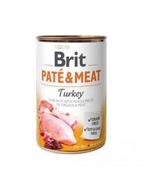 BRIT Pate&Meat turkey 400 g krůtí paštika pro psy