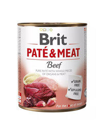 BRIT Pate&Meat beef 800 g paštika s hovězím masem pro psy