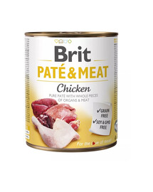 BRIT Pate&Meat chicken 800 g kuřecí paštika pro psy