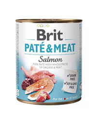 BRIT Pate&Meat salmon 800 g lososová paštika pro psy