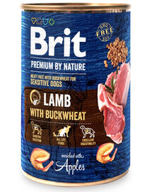 BRIT Premium by Nature Lamb and Buckwheat 400 g jehněčí a pohankové přírodní krmivo pro psy