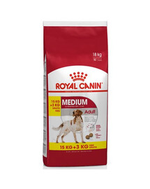 Royal Canin Medium Adult 15+3 kg granule pro dospělé psy středních plemen