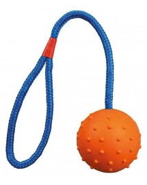 Trixie gumový míček na laně 6 cm/30cm