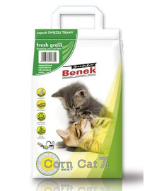 Certech Super Benek Corn Cat Fresh Grass 7 l - stelivo pro kočky s vůní čerstvé trávy