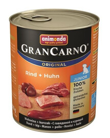 Animonda Grancarno Junior Rind + Huhn konzerva pro štěňata s hovězím a kuřecím masem 800g