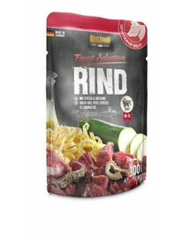 BELCANDO Finest Selection hovězí maso s knedlíkem a cuketou 300 g mokré krmivo pro dospělé psy 300 g