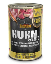 BELCANDO Super Premium kuře kachna a proso 400 g vlhkého krmiva pro dospělé psy 400 g