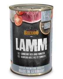 BELCANDO Super Premium Lamm 400 g mokré krmivo pro psy, jehněčí rýže a rajčata 400 g