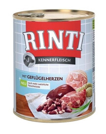 RINTI Kennerfleisch drůbeží srdce konzerva pro psy 800 g