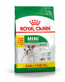 Royal Canin Mini Adult 8 kg + 1 kg ZDARMA - granule pro dospělé psy malých plemen