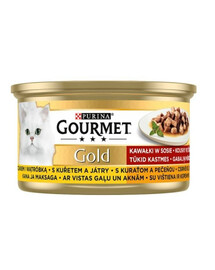 Purina Gourmet Gold konzerva s kuřecím masem a játry 85 g 