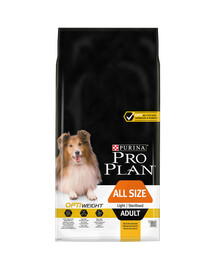 Purina Pro Plan Optiweight Adult Light Sterilised 14 kg - granule pro dospělé sterilizované psy s nízkým obsahem tuku