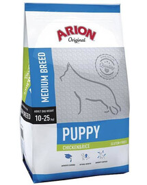 Arion Original Puppy Medium Chicken & Rice 12 kg bezlepkové granule pro štěňata středních plemen