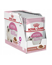 Royal Canin Kitten Instinctive sada kapsiček pro koťata s citlivou pokožkou a srstí v omáčce 12x 85 g