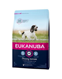 Eukanuba Thriving Mature Medium Breed Chicken granule pro psy kuřecí 15 kg