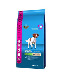 Eukanuba Dog Dry Base Senior All Breeds Lamb & Rice 12 kg - granule pro psy