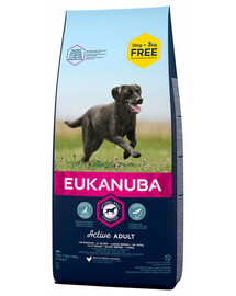 Eukanuba Dog Dry Base Adult Large Breeds Chicken Bag 18 kg - granule pro psy