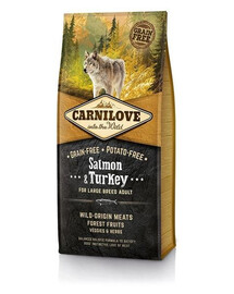 Carnilove Salmon & Turkey For Large Breed Adult 12 kg granule pro dospělé psy velkých plemen s lososem a krůtou