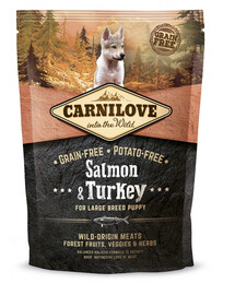Carnilove Salmon & Turkey For Large Breed Puppies 1,5 kg granule pro štěňata velkých plemen s lososem a krůtou 1,5 kg