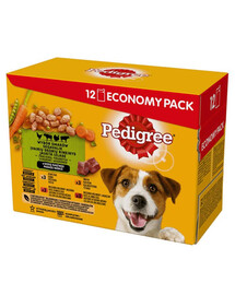 PEDIGREE kapsička pro dospělé psy Mix příchutí 12x100 g - krmivo pro psy 12x100 g