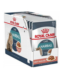 Royal Canin Care Hairball vlhké krmivo pro kočky s citlivou kůží a srstí v omáčce 12x85g