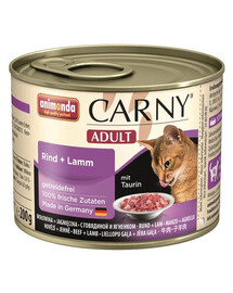 Animonda Carny Adult Rind+ Lamm  konzerva pro dospělé kočky s hovězím a jehněčím masem 200g