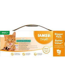 IAMS Delights Adult All Breeds Land&Sea In Gravy 48x 85 g
