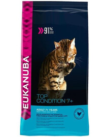 Eukanuba Top Condition 7+ Rich in Chicken granule pro kočky s kuřecím masem 2 kg