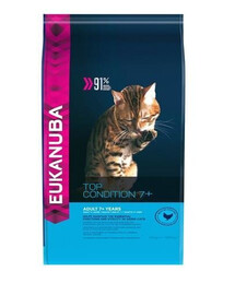 Eukanuba Cat Top Condition 7+ Rich in Chicken 10 kg granule pro kočky
