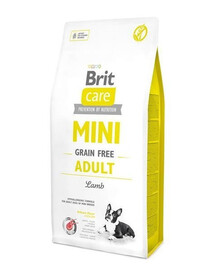 Brit Care Mini Grain-Free Adult Lamb 7 kg hypoalergenní granule bez obilovin pro dospělé psy miniaturních plemen s jehněčím masem