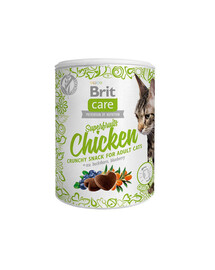 Brit Care Cat Snack Superfruits Chicken pamlsky pro kočky s kuřecím masem 100 g