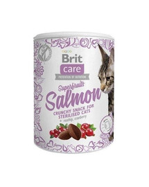 Brit Care Cat Snack Superfruits Salmon pamlsky pro kočky losos 100 g