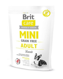 Brit Care Mini Grain Free Adult Lamb granule pro dospělé psy malých plemen s jehněčím masem 400 g