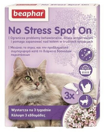 Beaphar No Stress Spot on 3x 0,4 ml zklidňující kapky pro kočky
