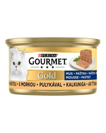 Purina Gourmet Gold Mousse paštika s krůtím masem 85 g 