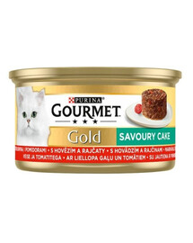 Purina Gourmet Gold konzerva s hovězím a rajčaty 85 g
