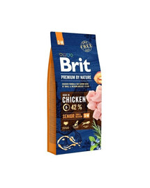 Brit Premium By Nature Senior Small/Medium Chicken granule pro starší psy malých a středních plemen s kuřecím masem 15 kg