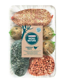 VERSELE-LAGA Combipack Ošetřuje 1 kg 5x tuková koule + 2x arašídová baňka + síťované arašídy + slunečnice