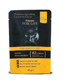 Fitmin For Life Adult Chicken - kapsička pro kočky 85 g