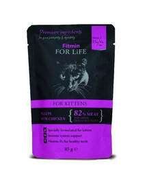 Fitmin For Life For Kittens kuřecí maso  85 g - kapsička pro koťata