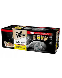 Sheba Selection In Sauce 40 x 85g - sáčky pro kočky v omáčce 40 x 85g