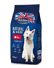 Butcher's Natural & Healthy Dog Dry with Beef granule pro psy s hovězím masem 15 kg