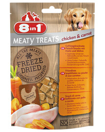 8v1 Dog Freeze Dried Chicken Carrots 50 g pamlsek pro psy