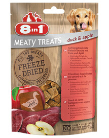 8in1 Dog Treats Freeze Dried Duck Apple psí svačinka kachní prsa s jablkem 50 g