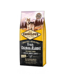 Carnilove Fresh Chicken & Rabbit For Adult 12 kg granule pro dospělé psy s kuřecím masem a králíkem