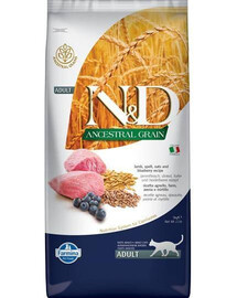 Farmina N&D Ancestral Cat Lamb Blueberry Adult 5 kg granule pro dospělé kočky jehněčí s granátovým ovocem