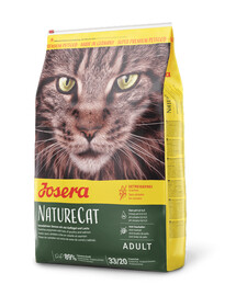 Josera NatureCat granule pro kočky bez obilovin s drůbežím masem a lososem 10 kg