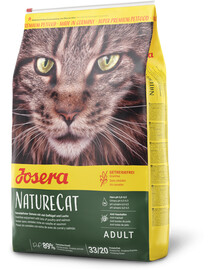 Josera NatureCat 2 kg - granule pro kočky bez obilovin s drůbežím masem a lososem