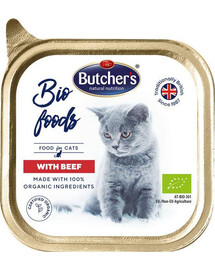 Butcher's Bio Foods Cat s hovězí paštikou 85 g
