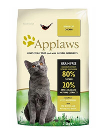 Applaws Cat Dry Senior Chicken granule pro starší kočky 7,5 kg